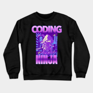 Coding Ninja Funny Anime Computer Programming Crewneck Sweatshirt